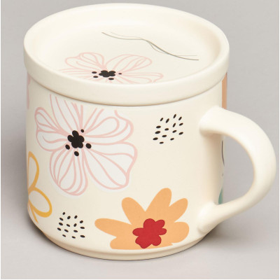 Кружка с крышкой flovers 390мл. (кор=24шт.) LEFARD 260-1038-5