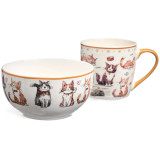 Набор для завтрака "CATS", 2 пр.: салатник 500мл, кружка 345мл LEFARD 260-1054