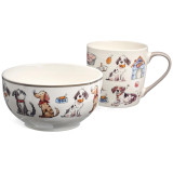 Набор для завтрака "DOGS", 2 пр.: салатник 500мл, кружка 345мл LEFARD 260-1055