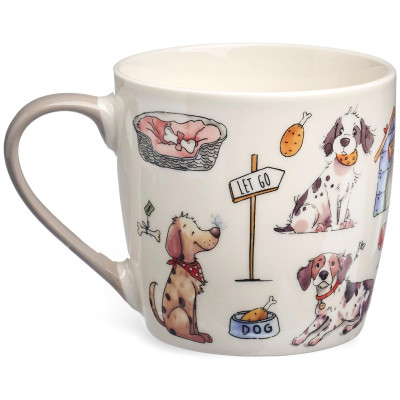 Набор для завтрака "DOGS", 2 пр.: салатник 500мл, кружка 345мл LEFARD 260-1055-2