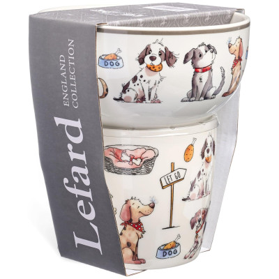 Набор для завтрака "DOGS", 2 пр.: салатник 500мл, кружка 345мл LEFARD 260-1055-5