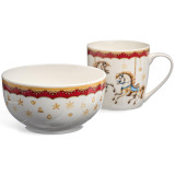 Набор для завтрака "КАРУСЕЛЬ", 2 пр.: салатник 500мл, кружка 360мл LEFARD 260-1056