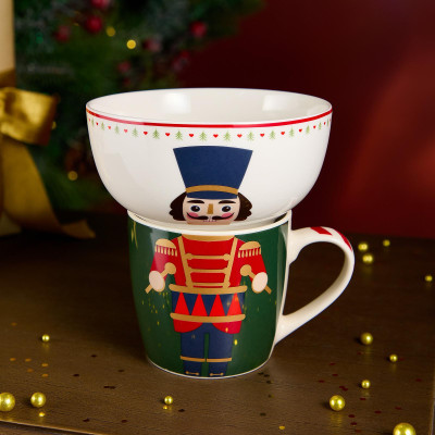 Набор посуды " ЩЕЛКУНЧИК" 2 пр. (кружка 360мл, салатник 500мл) LEFARD 260-1064