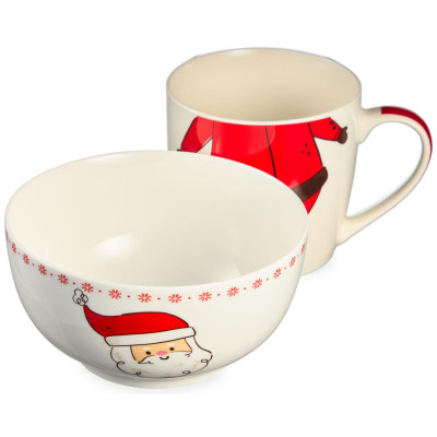 Набор посуды "ДЕД МОРОЗ" 2 пр. (кружка 360мл, салатник 500мл) LEFARD 260-1065-3