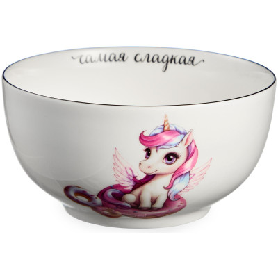 Набор посуды "САМАЯ СЛАДКАЯ" 3 пр. (кружка 240мл, салатник 500мл, тарелка 20,5см) LEFARD 260-1072-4