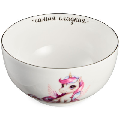 Набор посуды "САМАЯ СЛАДКАЯ" 3 пр. (кружка 240мл, салатник 500мл, тарелка 20,5см) LEFARD 260-1072-5