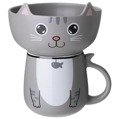 Набор для завтрака "CAT", 2 пр.: салатник 500мл, кружка 450мл LEFARD 260-1084