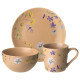 Набор посуды "FLOWERS" 3 предмета: кружка 390мл, салатник 640мл, тарелка 20,5см LEFARD 260-1085