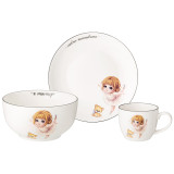 Набор посуды я танцую, 3 пр.: салатник 470мл, тарелка 20см, кружка 220мл LEFARD 260-940