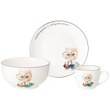 Набор посуды самый любознательный, 3 пр.: салатник 470мл, тарелка 20см, кружка 220мл LEFARD 260-946