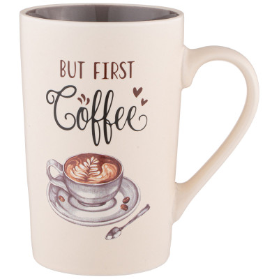 Кружка "BUT FIRST COFFEE" 385 мл LEFARD 260-956
