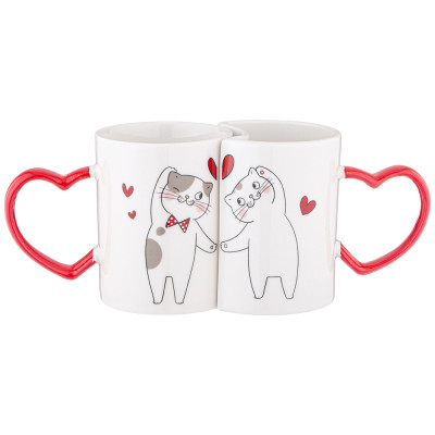 Набор из 2 кружек "ДАВАЙ ОБНИМЕМСЯ" 260 мл LEFARD 260-975