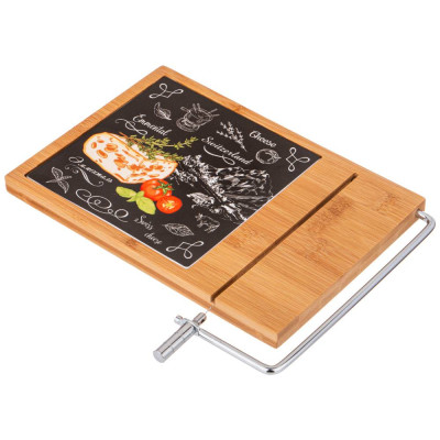 Сырорезка "СЕКРЕТНЫЕ ИНГРЕДИЕНТЫ" 27,5*23*3 см черная 27*17*2,5 см (кор=12шт.) LEFARD 263-1182-1