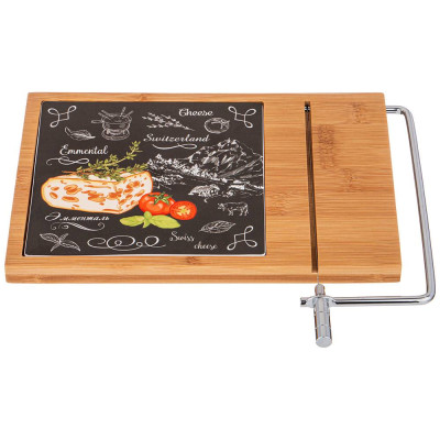 Сырорезка "СЕКРЕТНЫЕ ИНГРЕДИЕНТЫ" 27,5*23*3 см черная 27*17*2,5 см (кор=12шт.) LEFARD 263-1182