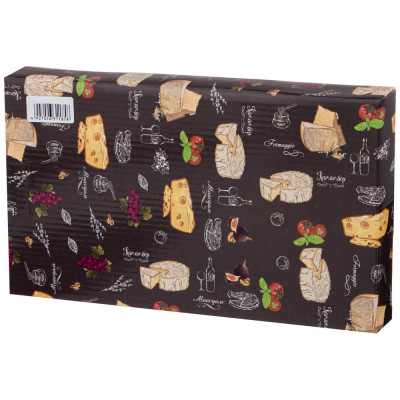 Набор для сыра "СЕКРЕТНЫЕ ИНГРЕДИЕНТЫ" 4 предмета черный 30*17*2,5 см (кор=12наб.) LEFARD 263-1186-1