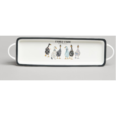 Блюдо с ручками "FAMILY FARM" прямоуг. 42*12*3,5 см (кор=16шт.) LEFARD 263-1259-4