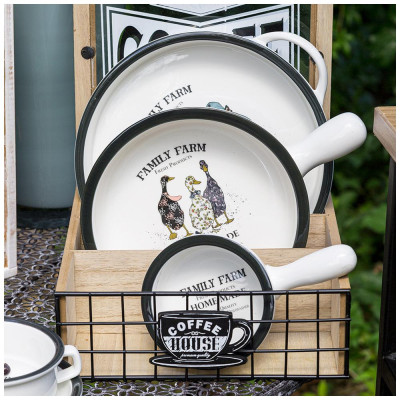 Салатник с ручкой "FAMILY FARM" 800 мл 27*20*5 см (кор=12шт.) LEFARD 263-1261-1