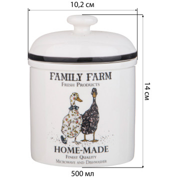 Банка "FAMILY FARM" 500 мл 14 см (кор=18шт.) LEFARD 263-1283-1
