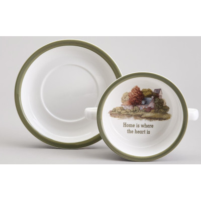 Бульонница с блюдцем "FAMILY HOUSE" 250 мл 15*6 см (кор=16наб.) LEFARD 263-1306-1