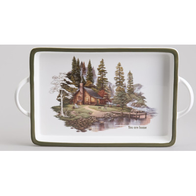 Блюдо с ручками "FAMILY HOUSE" прямоуг. 35,5*20*4 см (кор=12шт.) LEFARD 263-1317