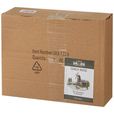 Салатник с ручкой "FAMILY HOUSE" 800 мл 27*20*5 см (кор=12шт.) LEFARD 263-1321