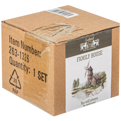 Сахарница "FAMILY HOUSE" 200 мл 10*9,5 см (кор=36шт.) LEFARD 263-1326