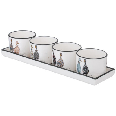 Набор соусников на подставке "FAMILY FARM" 5 пр. 25 * 7 * 5 см (кор=24наб.) LEFARD 263-1343-1