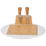 Набор для сыра "NATIVE" 3 пр. на дерев.подставке 28,5*23,5*6,3 см (кор=12шт.) LEFARD 263-1351