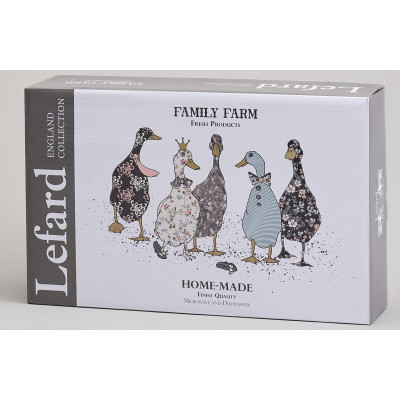 Набор салатников на дерев. подставке "FAMILY FARM" 5 пр. 30*19*6,7 см (кор=8наб.) LEFARD 263-1396