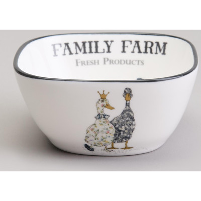 Набор салатников на дерев. подставке "FAMILY FARM" 5 пр. 30*19*6,7 см (кор=8наб.) LEFARD 263-1396-1