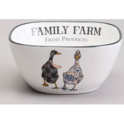 Набор салатников на дерев. подставке "FAMILY FARM" 5 пр. 30*19*6,7 см (кор=8наб.) LEFARD 263-1396-3