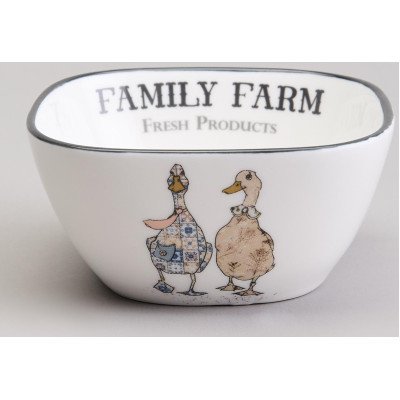 Набор салатников на дерев. подставке "FAMILY FARM" 5 пр. 30*19*6,7 см (кор=8наб.) LEFARD 263-1396-4