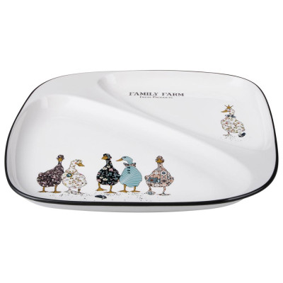 Тарелка обеденная "FAMILY FARM" 2 секции 26*2,5 см (кор=12шт.) LEFARD 263-1416-1