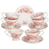 Чайный набор "АСТРА" на 6 персон 12 пр. 300 мл (кор=2наб.) LEFARD 264-1002