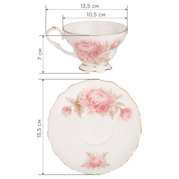 Чайный набор "АСТРА" на 6 персон 12 пр. 300 мл (кор=2наб.) LEFARD 264-1002-1