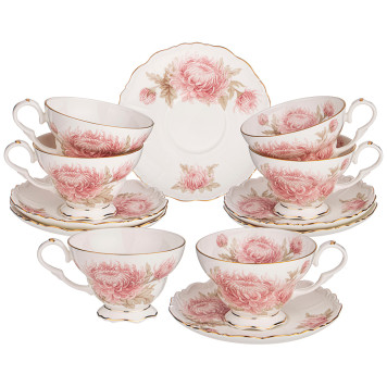 Чайный набор "АСТРА" на 6 персон 12 пр. 300 мл (кор=2наб.) LEFARD 264-1002