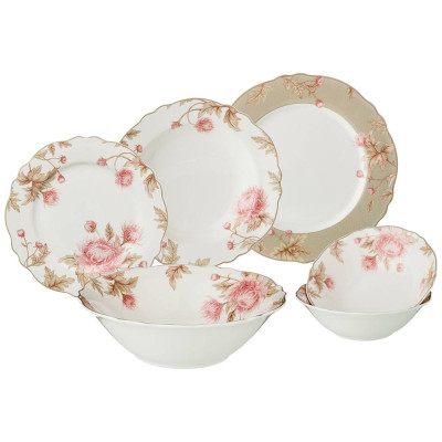 Столовый сервиз "АСТРА" на 6 пер. 21 пр. (кор=2наб.) LEFARD 264-1011