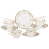 Чайный набор "ЦВЕТОЧНАЯ АЛЛЕЯ" на 6 пер. 12 пр. 250 мл (кор=12наб.) LEFARD 264-1056