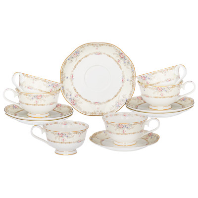 Чайный набор "ЦВЕТОЧНАЯ АЛЛЕЯ" на 6 пер. 12 пр. 250 мл (кор=12наб.) LEFARD 264-1056