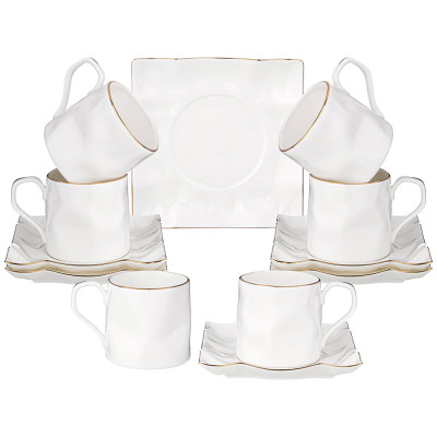 Чайный набор "РАФФЛ ГОЛД" на 6 пер. 12 пр. 220 мл (кор=8наб.) LEFARD 264-1160