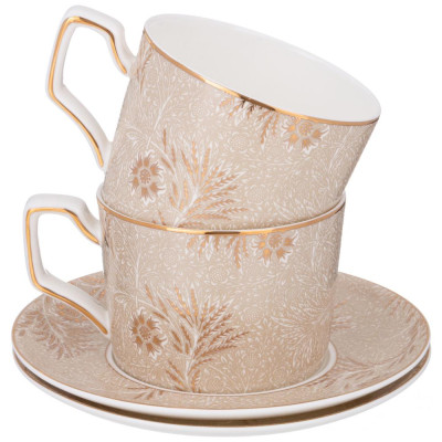 Чайный набор "ЗОЛОТЫЕ УЗОРЫ" на 6 пер. 12 пр. 280 мл (кор=6наб.) LEFARD 264-1170-3
