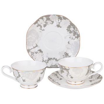 Чайный набор "НЕЖНОСТЬ" на 2 пер. 4 пр. 250 мл (кор=12наб.) LEFARD 264-1174