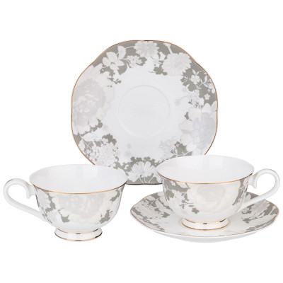 Чайный набор "НЕЖНОСТЬ" на 2 пер. 4 пр. 250 мл (кор=12наб.) LEFARD 264-1174