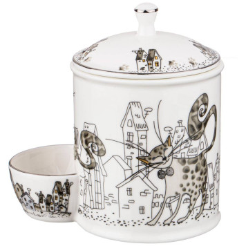 Банка для соли "КОТИКИ" (кор=36шт.) LEFARD 264-122-2