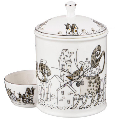 Банка для соли "КОТИКИ" (кор=36шт.) LEFARD 264-122-2