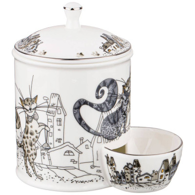 Банка для соли "КОТИКИ" (кор=36шт.) LEFARD 264-122-3