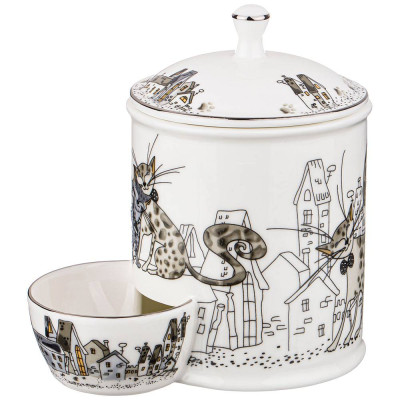 Банка для соли "КОТИКИ" (кор=36шт.) LEFARD 264-122