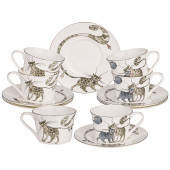 Чайный набор "КОТИКИ" на 6 пер. 12 пр. 200 мл (кор=6наб.) LEFARD 264-296