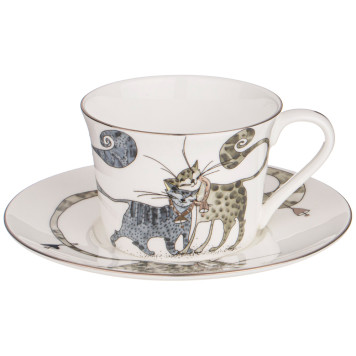 Чайный набор "КОТИКИ" на 6 пер. 12 пр. 200 мл (кор=6наб.) LEFARD 264-296-1