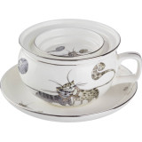 Чайный набор "КОТИКИ" на 1 пер. 4 пр. 450 мл (кор=24набор.) LEFARD 264-552